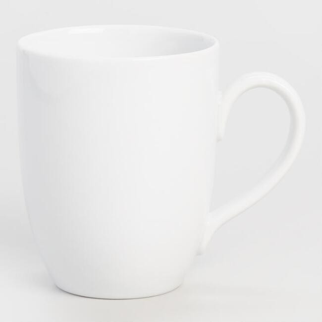 White Porcelain Coupe Mugs Set Of 4 | World Market