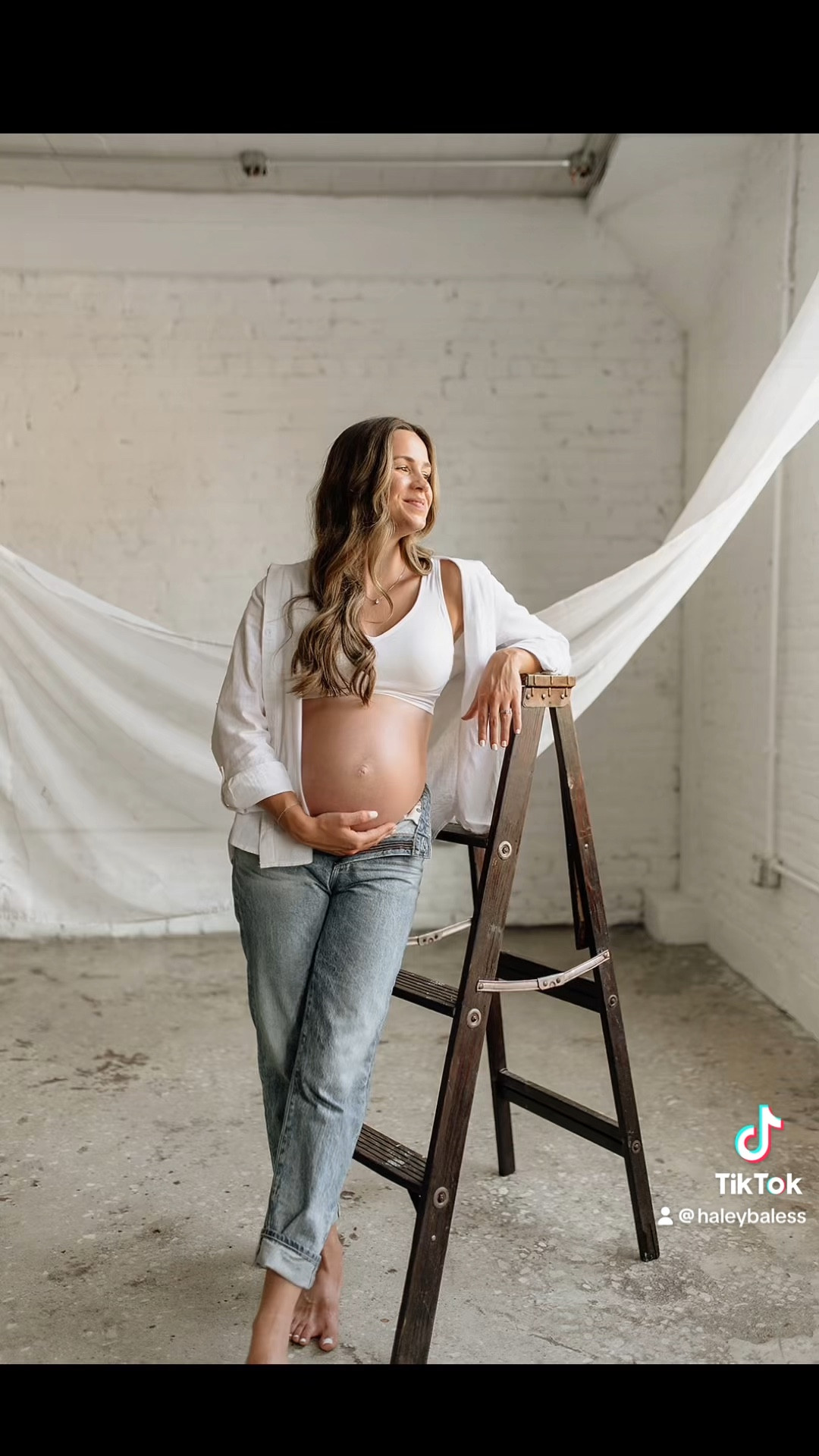 Maternity pics with cool tones matching outfit!

#LTKFamily #LTKStyleTip #LTKBump