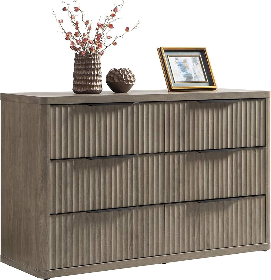 SICOTAS Dresser for Bedroom 53.5" Wide 6 Drawer Dressers & Chests of Drawers for Closet Long Larg... | Amazon (US)