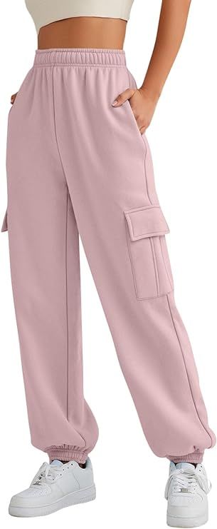 AUTOMET Womens Cargo Sweatpants Oversized Fleece Joggers Fall Fashion Outfits Y2k Clothes 2023 wi... | Amazon (US)