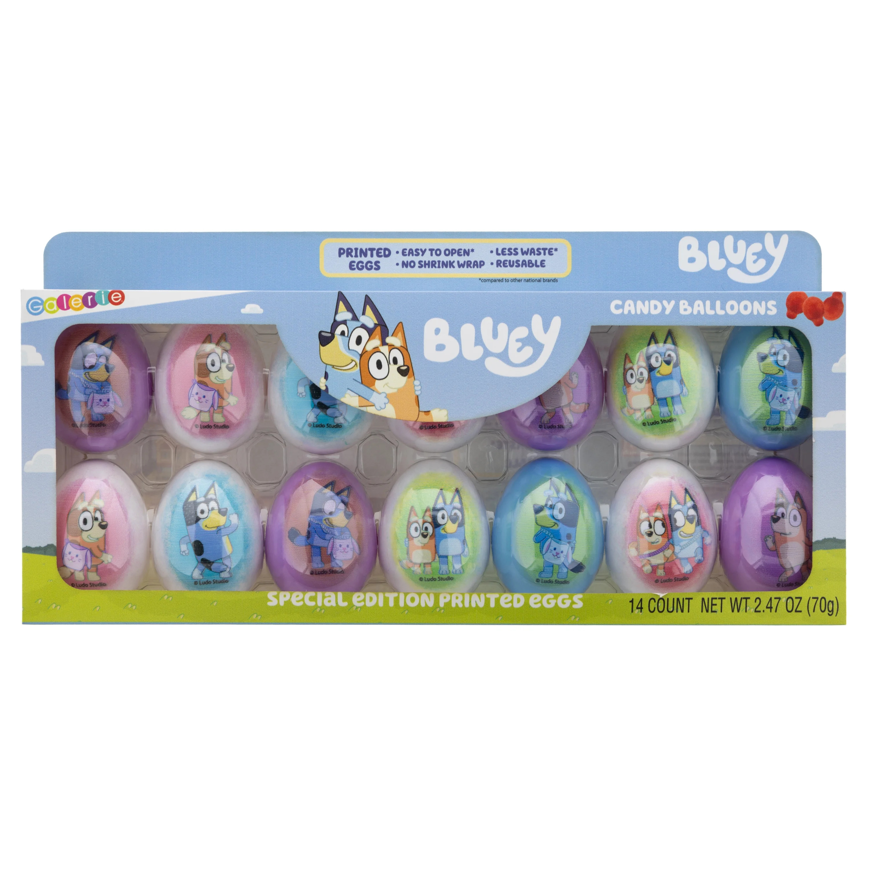 Galerie Bluey 14 Count Special Edition Printed Eggs in Box with Candy, 2.47 oz | Walmart (US)