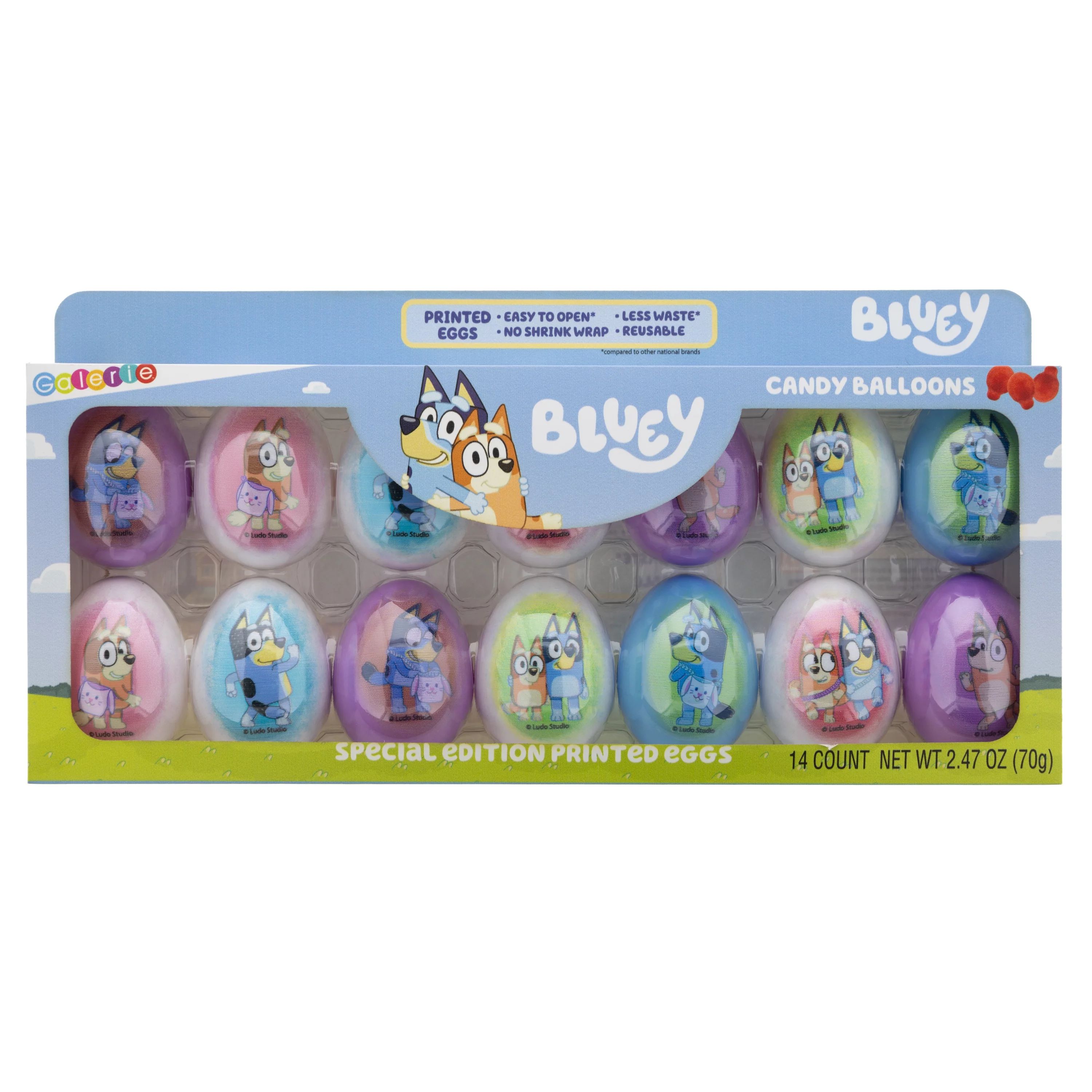 Galerie Bluey 14 Count Special Edition Printed Eggs in Box with Candy, 2.47 oz - Walmart.com | Walmart (US)