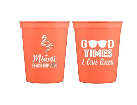 Beach Trip Cups Good Times and Tan Lines Cups Beach Weekend | Etsy | Etsy (US)