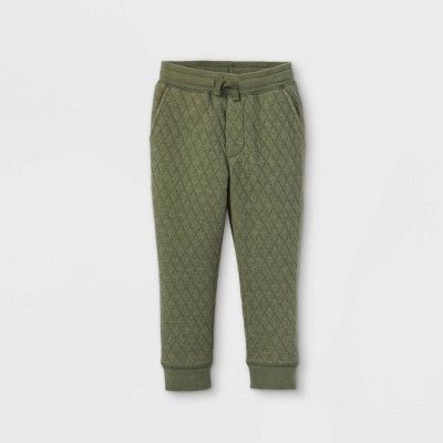 OshKosh B'gosh Toddler Boys' Quilted Jogger Pants - Olive Green | Target