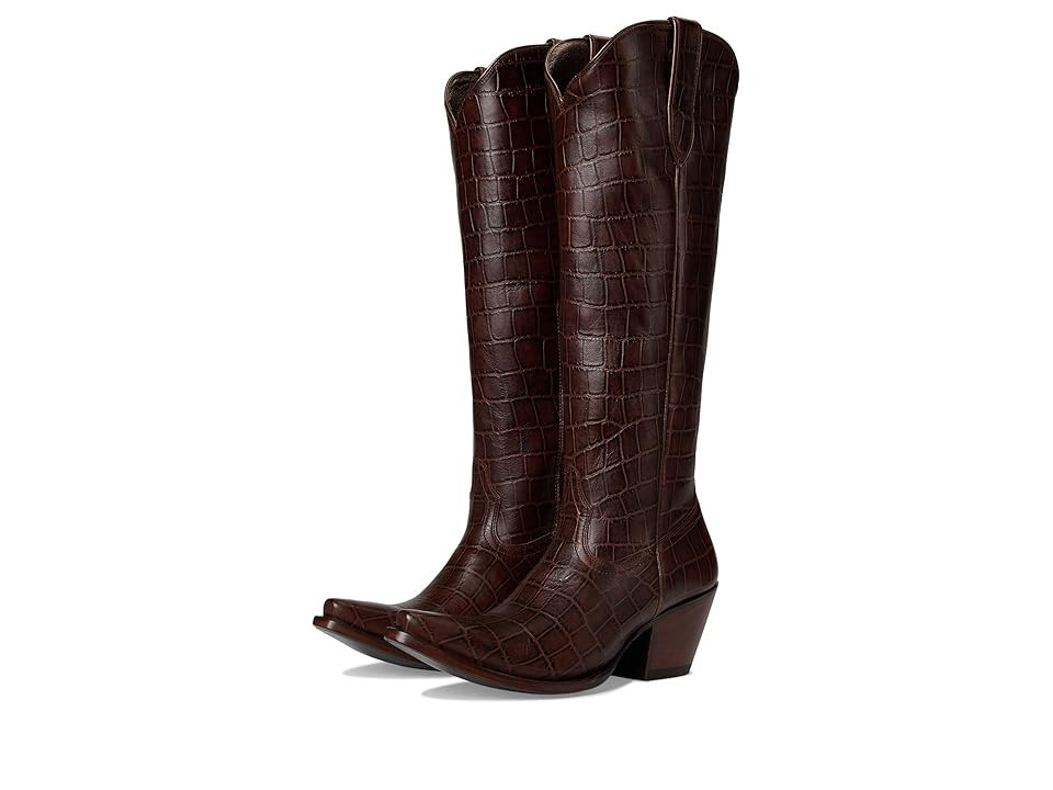 Ariat Casanova Women's Boots Luxe Espresso Croc Print : 8 B - Medium, Leather | Zappos