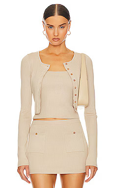 Helsa Ediva Cardigan in Oyster from Revolve.com | Revolve Clothing (Global)