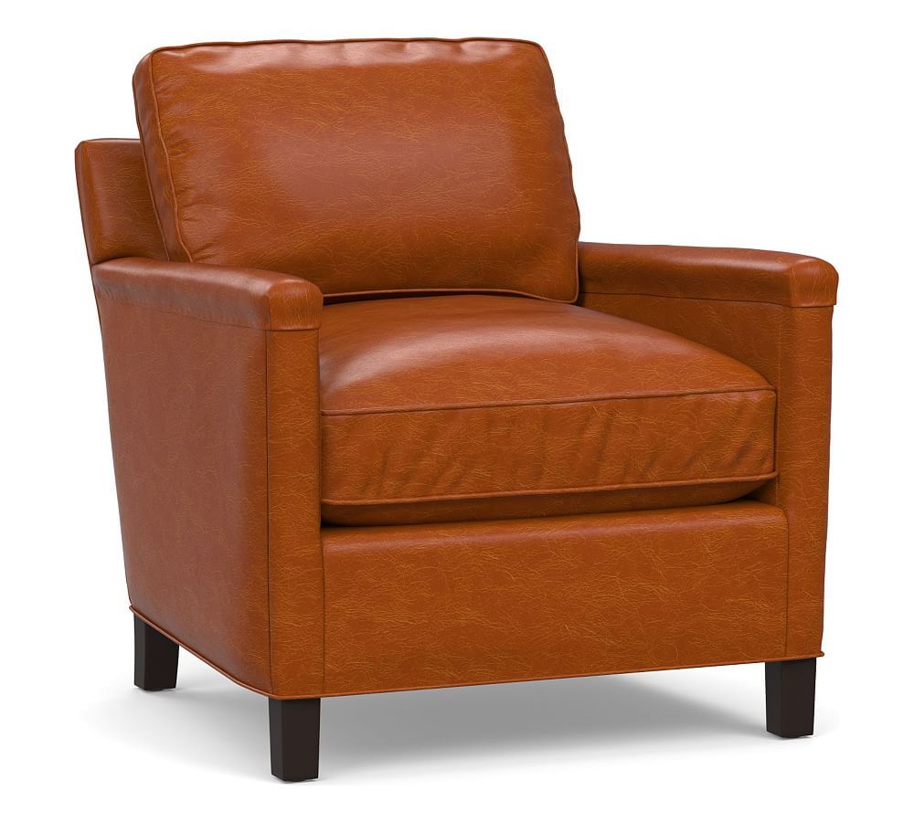 Tyler Square Arm Leather Armchair | Pottery Barn (US)