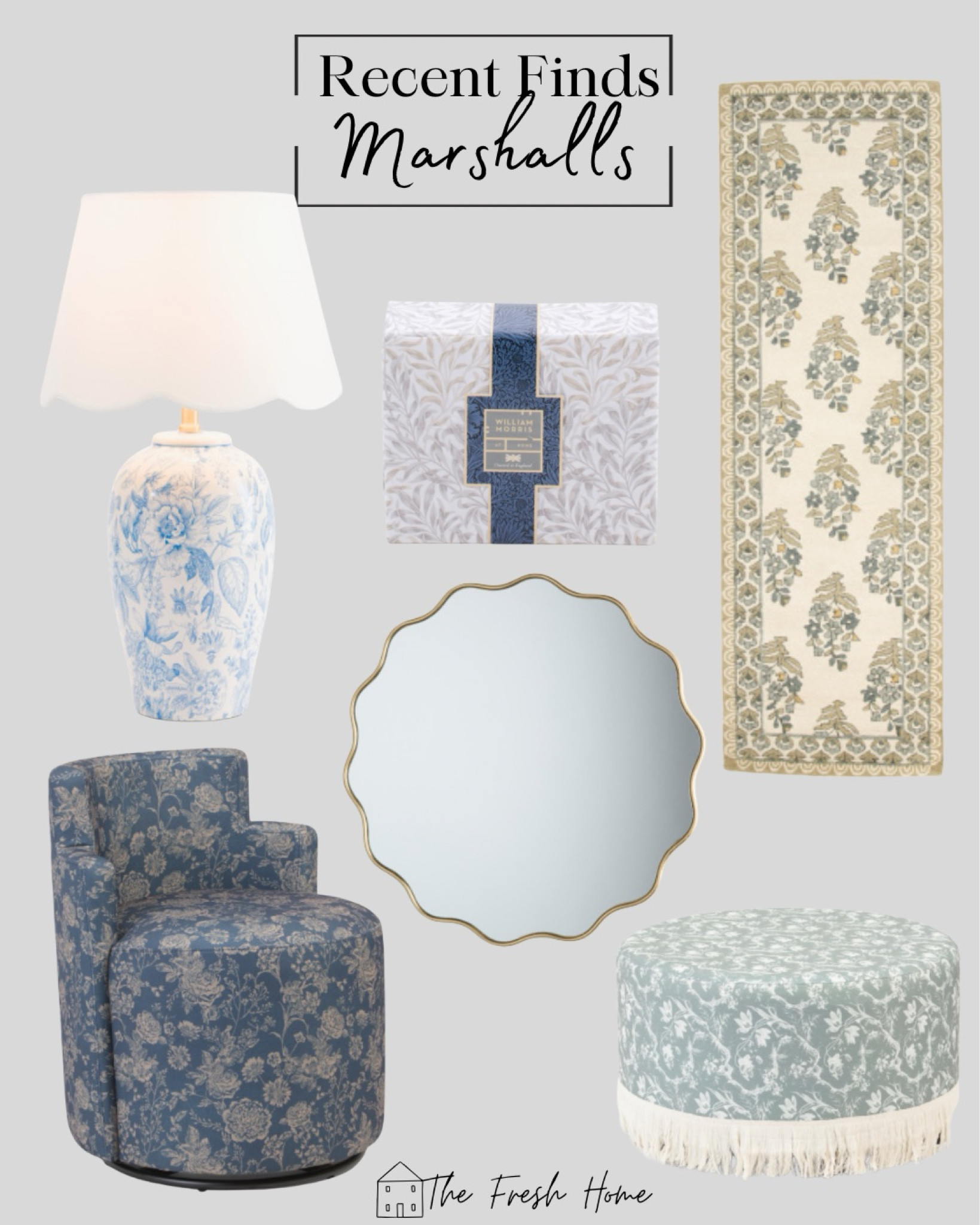 Loving this floral lamp, floral swivel chair, ottoman, scallop mirror

#LTKHome #LTKStyleTip #LTKFindsUnder100