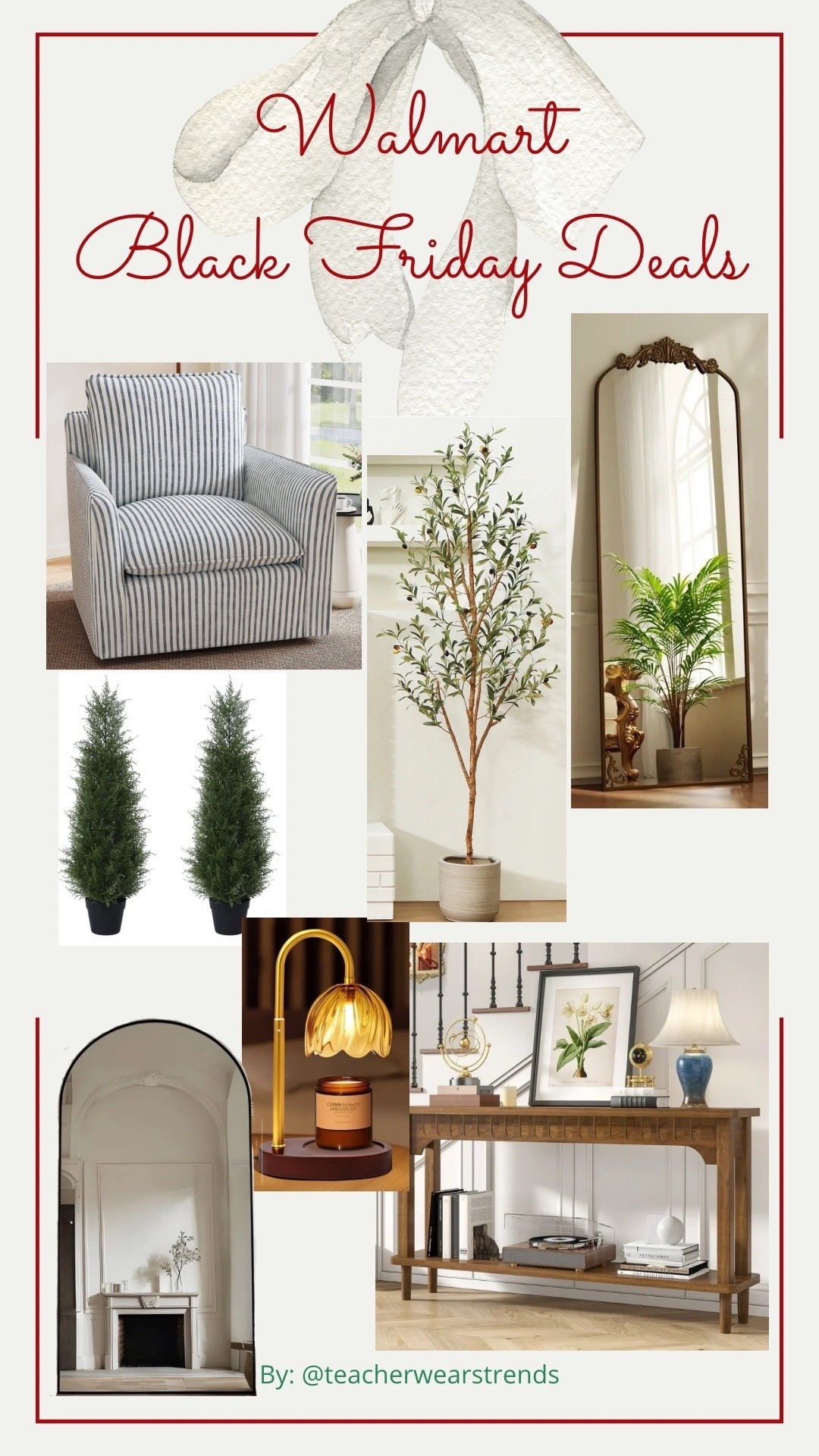 Walmart Black Friday deals 

Gifts for the homebody, home decor, furniture, accent chair, floor mirror, faux Christmas tree, outdoor faux Christmas tree, table lamp, faux olive tree, accent mirror, entryway table, interior design, living room, Christmas decor 

#LTKCyberWeek #LTKHoliday #LTKGiftGuide