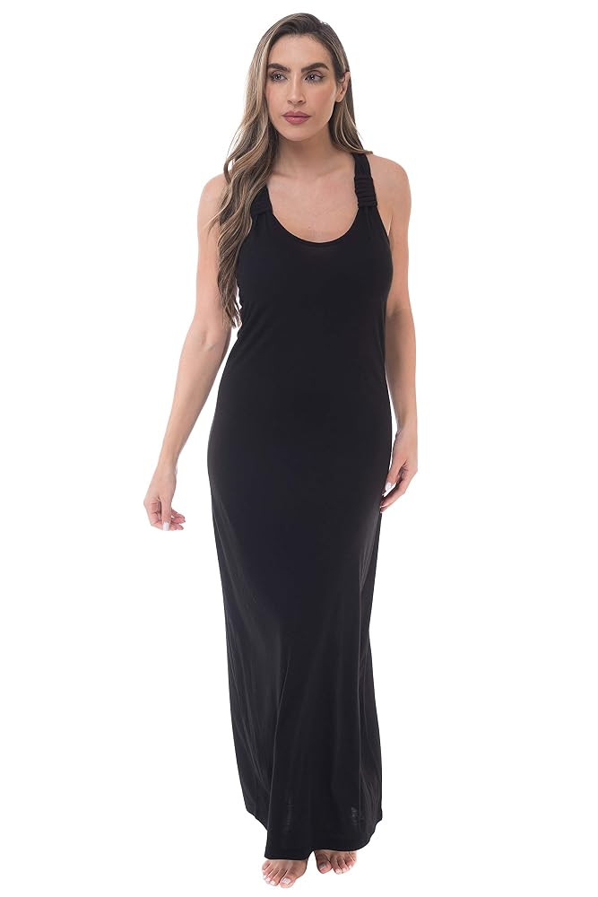 Just Love Racer Back Solid Tank Dress with Bungee | Amazon (US)