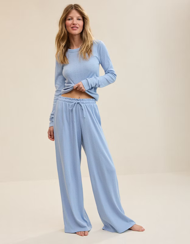 Aerie Off-Duty Pointelle Trouser PJ | Aerie