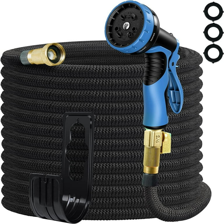 Expandable Garden Hose 100ft Lightweight Flexible Water Hoses Black - Walmart.com | Walmart (US)
