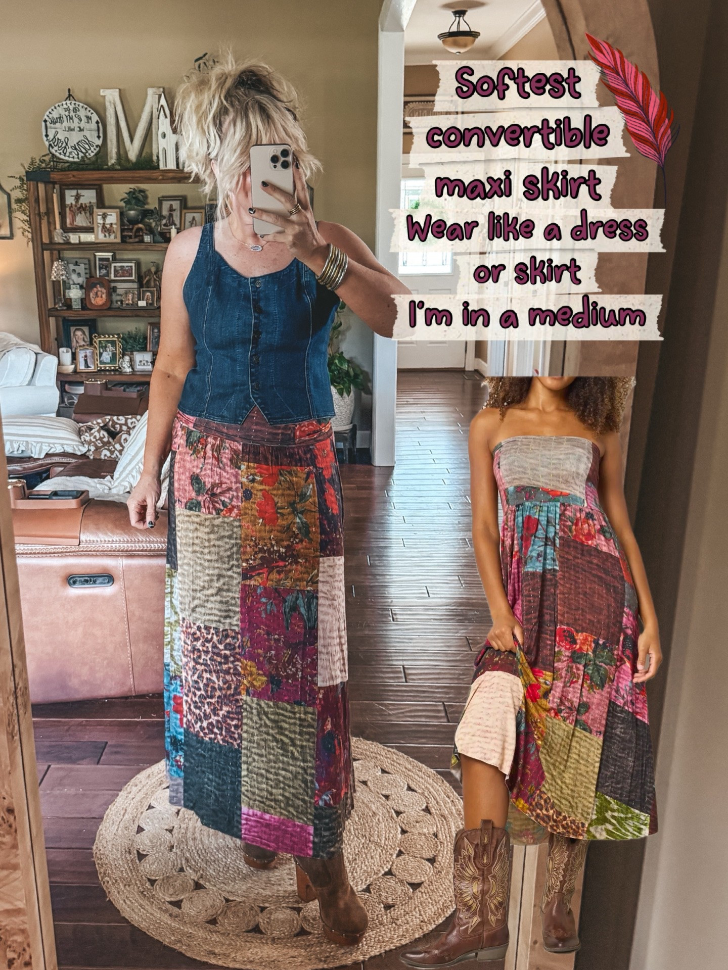 Prettiest convertible dress! It’s so soft and stretchy! I’m in a medium. @Natural Life

#LTKSeasonal #LTKOver40