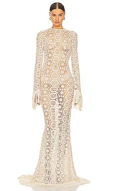 Bronx and Banco Crochet Maxi Dress in Cream from Revolve.com | Revolve Clothing (Global)