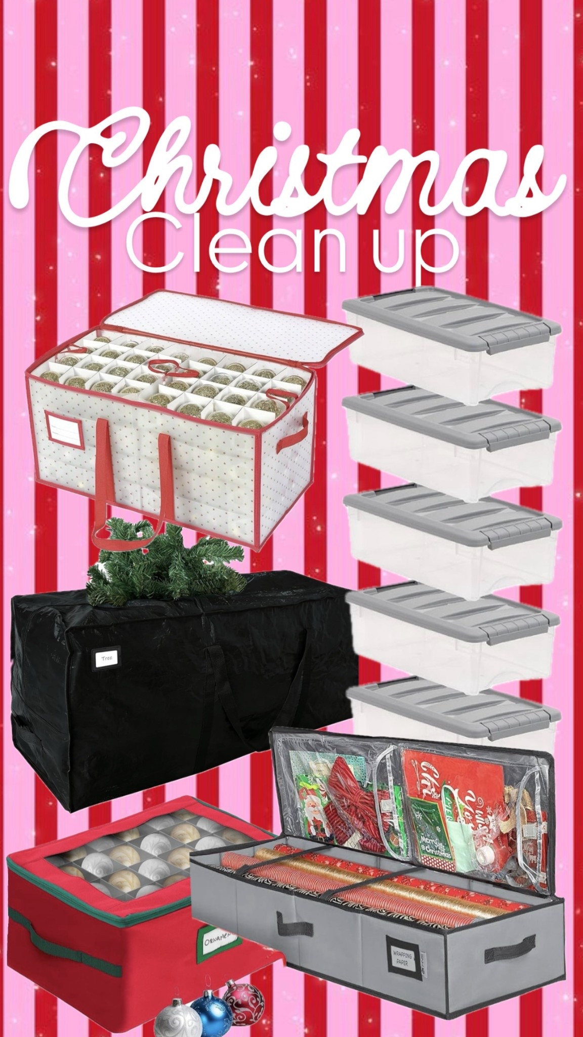 Christmas clean up! All of the Amazon storage! 

Amazon holiday 
Ornament storage 
Tree storage 
New year organizing 

#LTKHoliday