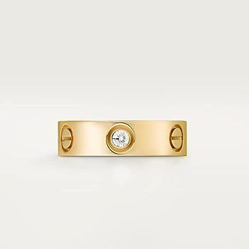 LOVE Friendship Ring 18K Yellow Gold / White Gold / Rose Gold Filled Rings 3 Cubic Zirconia Weddi... | Amazon (US)