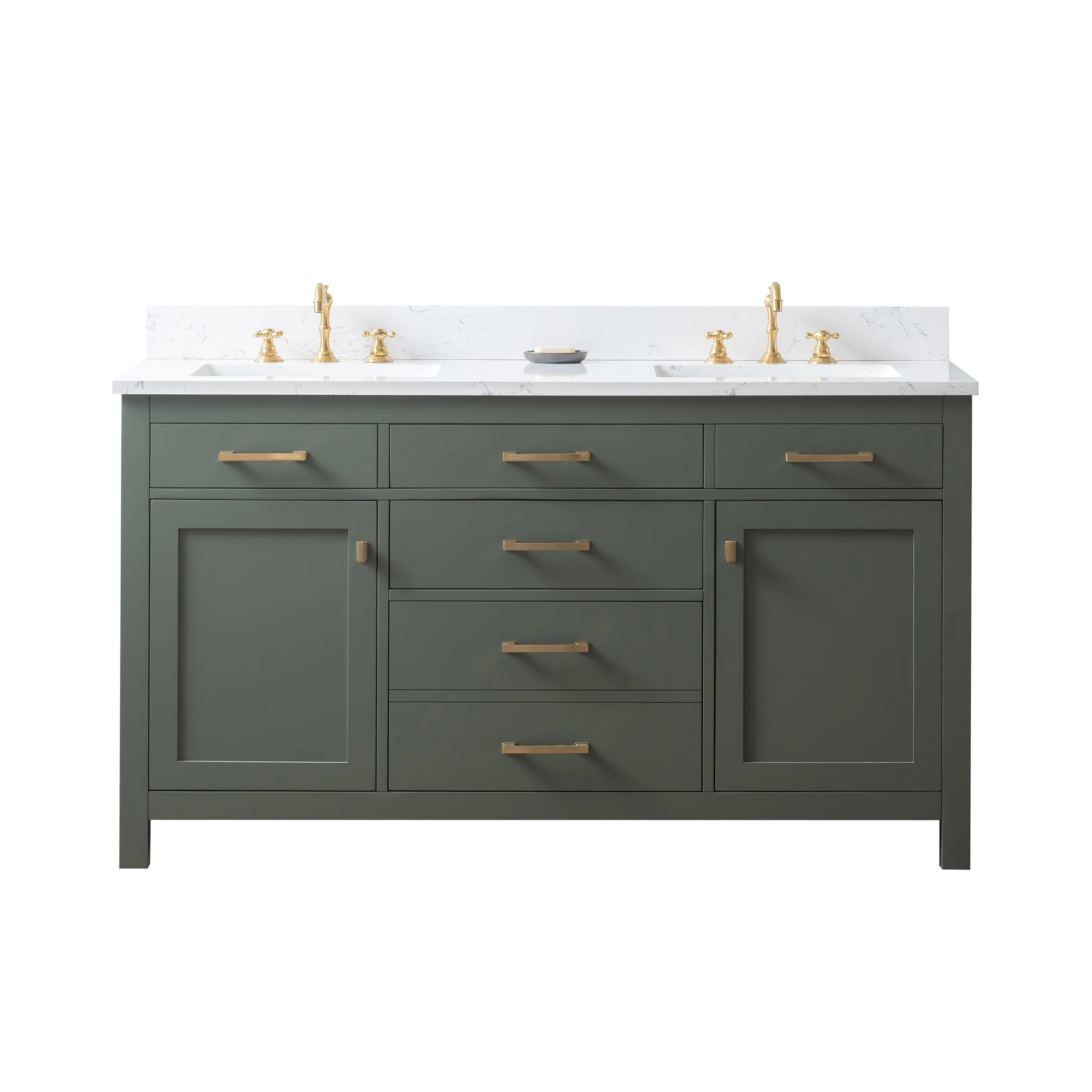 Jasper 60'' Double Bathroom Vanity with Vanity Top | Wayfair North America