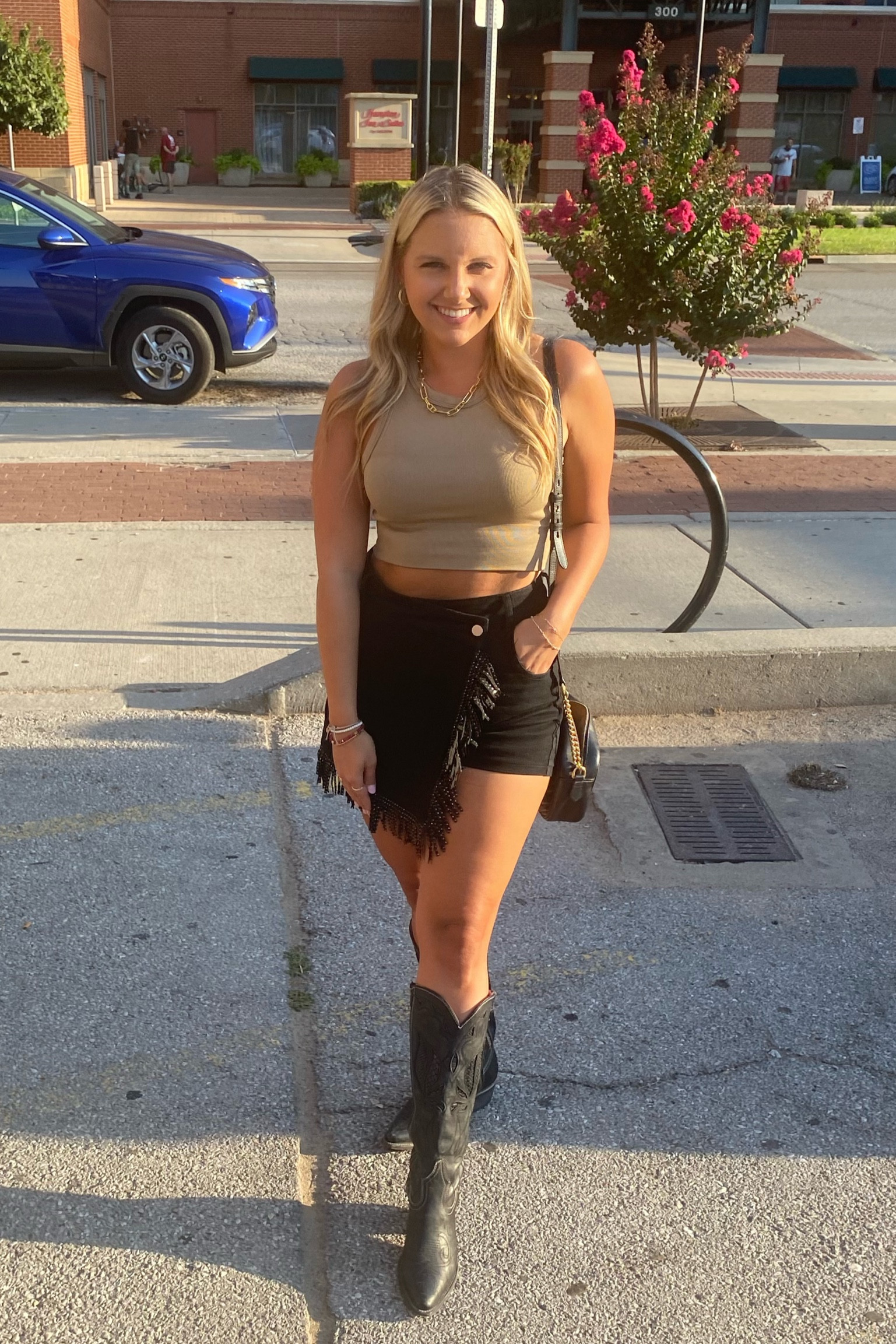 Country ready! 
This skort is so comfortable with jean stretch. Size Medium 

#countryconcert #fallskorts #fringeskirt 

#LTKSeasonal #LTKcurves #LTKFind