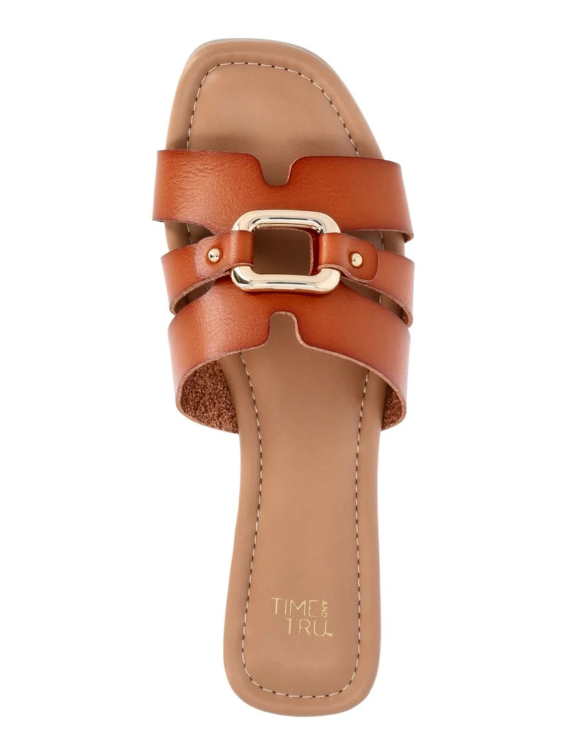 Time and Tru Women's Embellished Slide Sandals | Walmart (US)