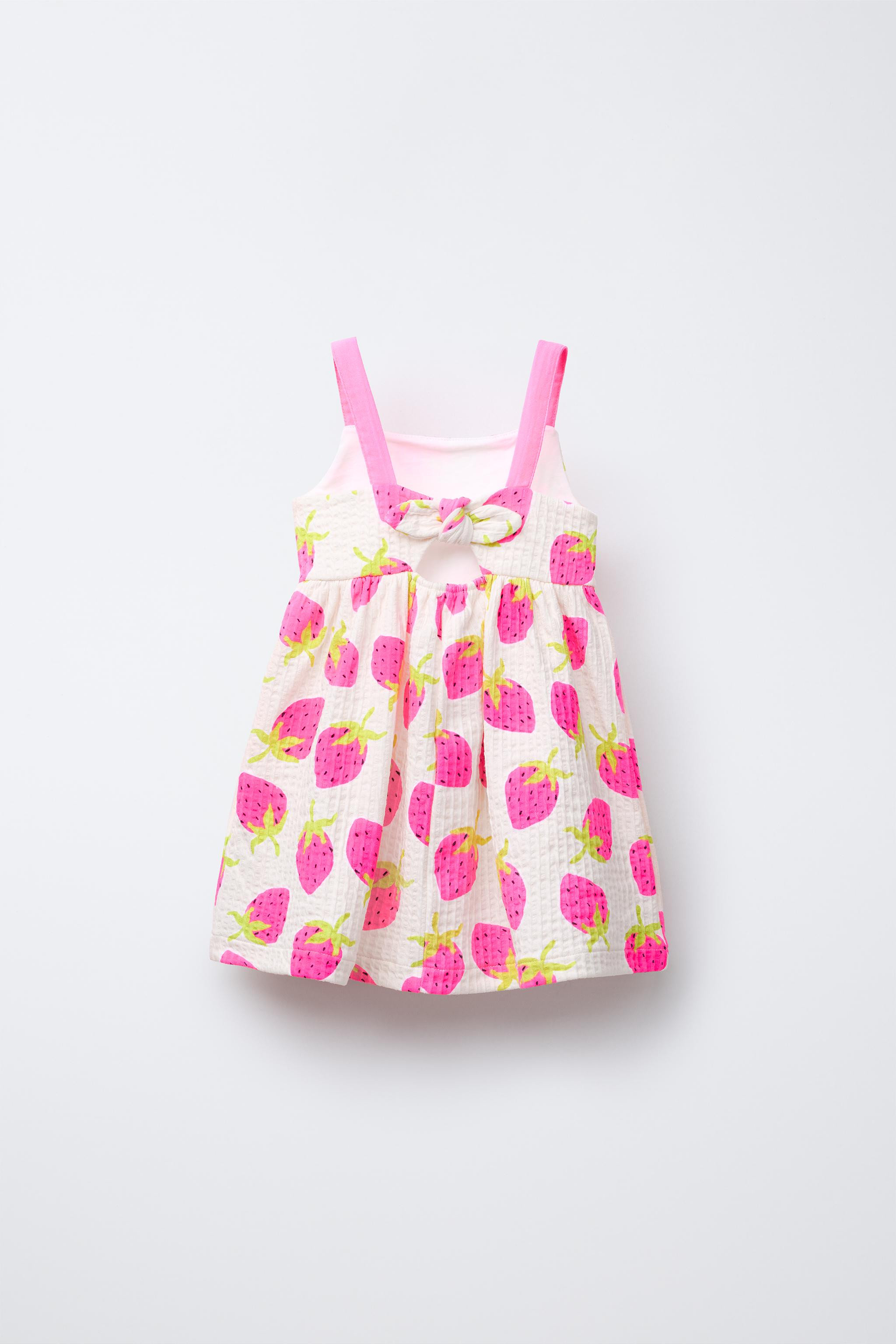 TEXTURED PRINTED BOW DRESS | Zara US