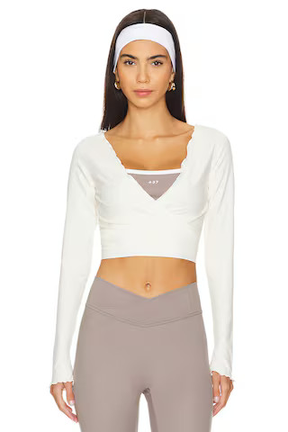 The Wrap Top in Cream | Revolve Clothing (Global)