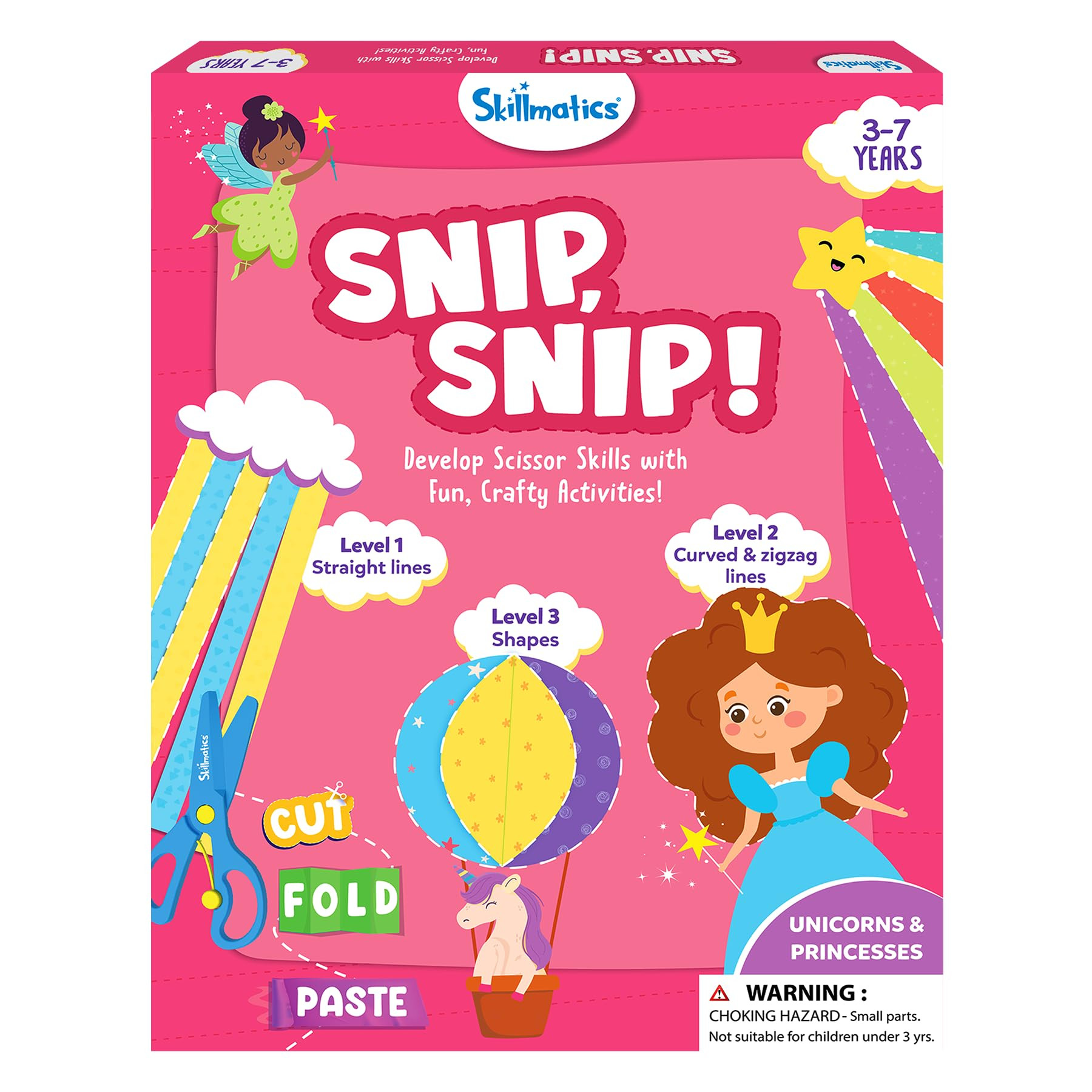 Skillmatics Scissor Skills Activity Book - Snip Snip Unicorns & Princesses, 25 Fun Cutting & Crea... | Amazon (US)