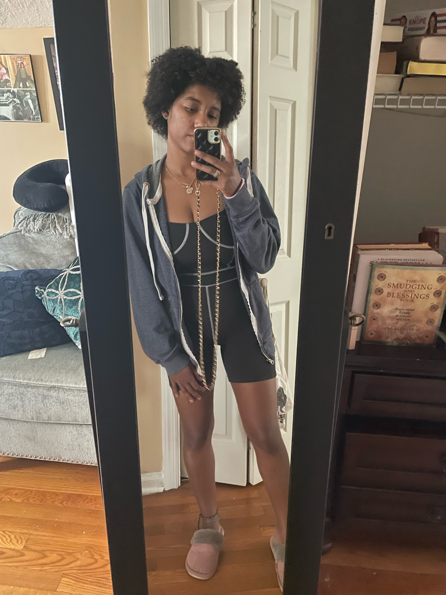 This workout romper always motivates me to get moving. I’m not sure if they still sell this design, but they have very similar contrast jumpsuits. 