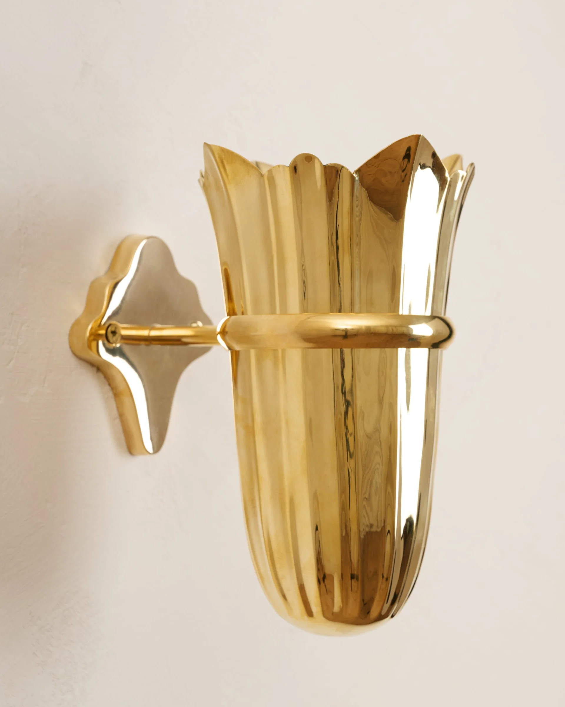Theresa Wall Mounted Solid Brass Vase | Magnolia