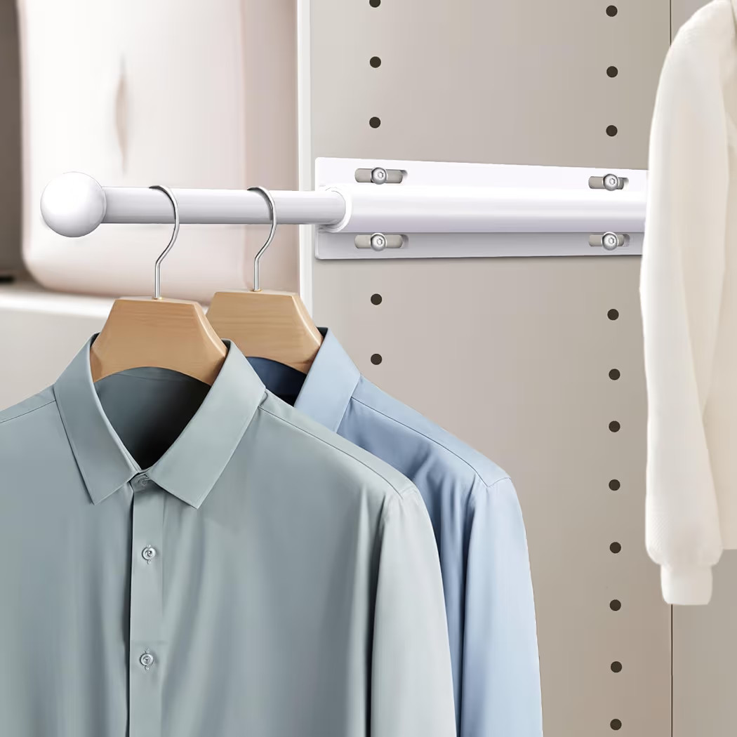 Valet Rod for Closet Pull Out, Retractable Slide Out Valet Rod Closet Organization, 12" Aluminum ... | Amazon (US)