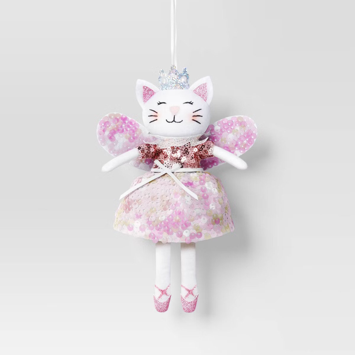 4.5" Silver Cat with Tiara Christmas Ornament Cat - Wondershop™ | Target