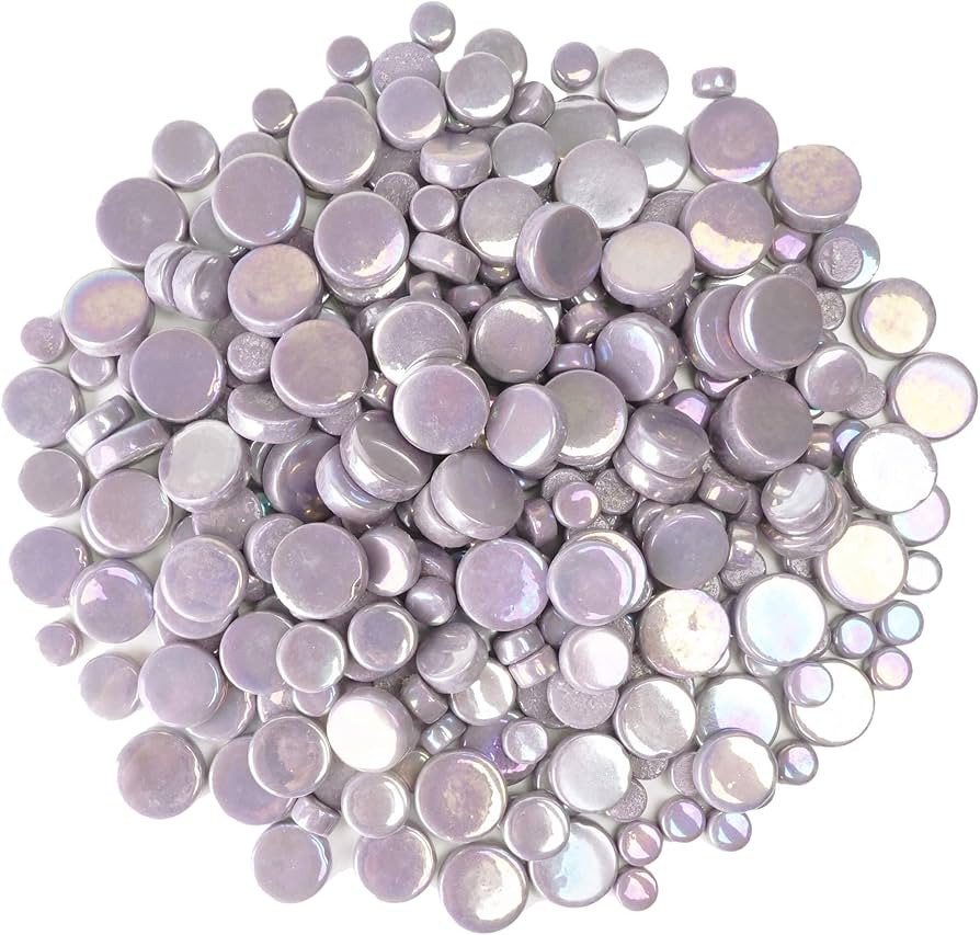Round Mosaic Tiles for Crafts, 300g/150 Pieces 4 Sizes Mixed (0.3, 0.45, 0.54, 0.6 inch) Round Stained Glass Mosaic Tile for DIY Mosaic Making Supplies | Amazon (US)