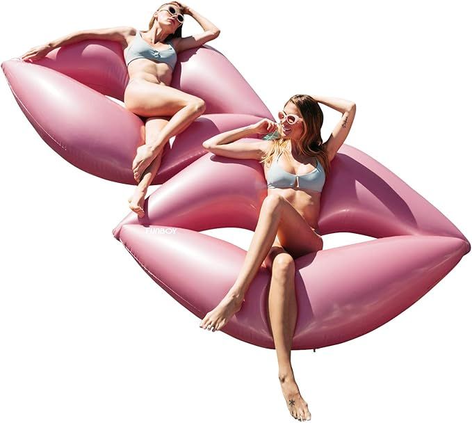 FUNBOY Giant Inflatable Luxury Pink Lips Pool Float, Perfect for a Summer Pool Party | Amazon (US)