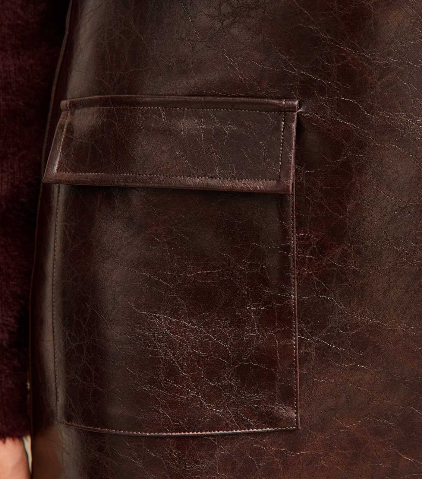 Dark Brown Faux Leather Cargo Mini Skirt | New Look | New Look (UK)