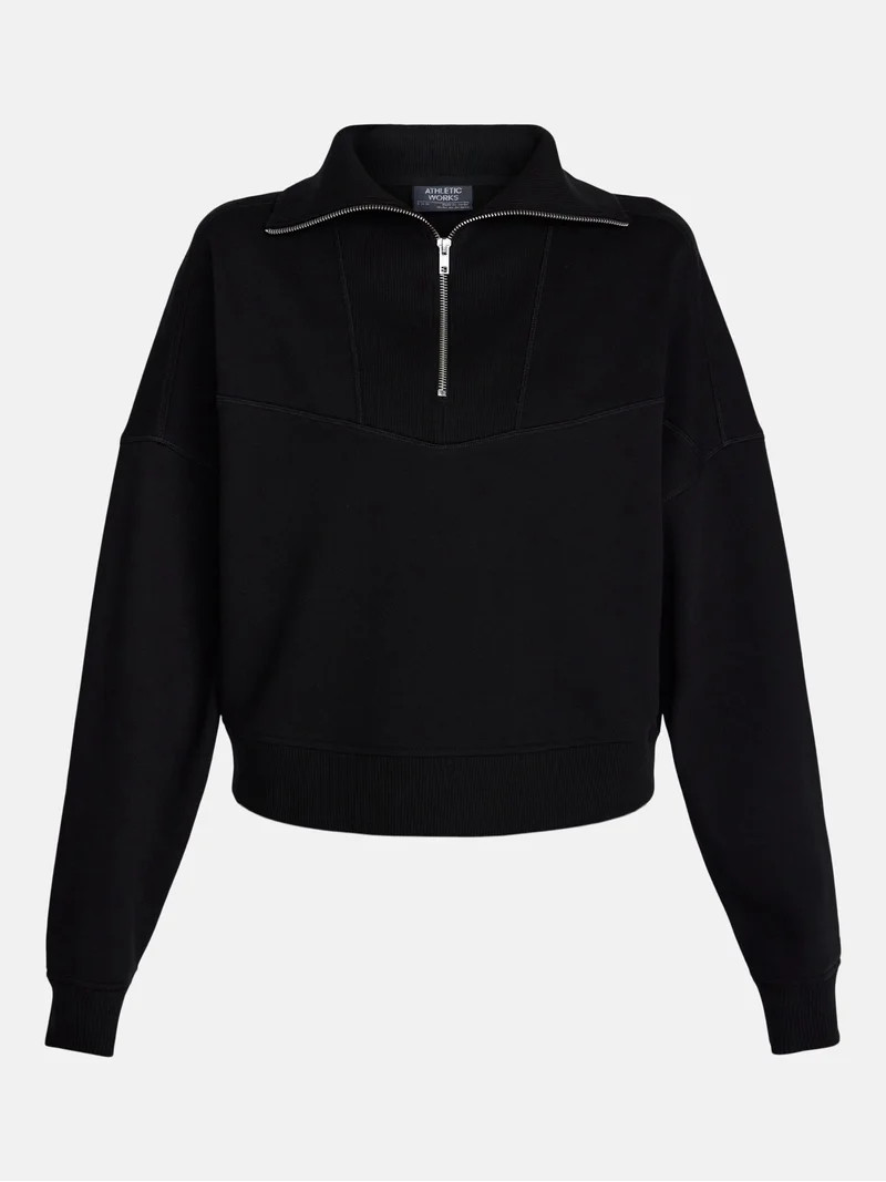 Athletic Works Women's and Women's Plus Quarter-Zip Sweatshirt, Midweight, Size XS-4X | Walmart (US)