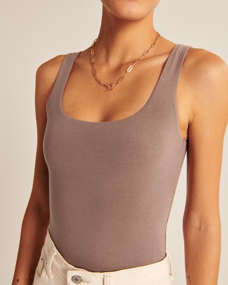 Women's Seamless Rib Fabric Tank Bodysuit | Women's Tops | Abercrombie.com | Abercrombie & Fitch (US)