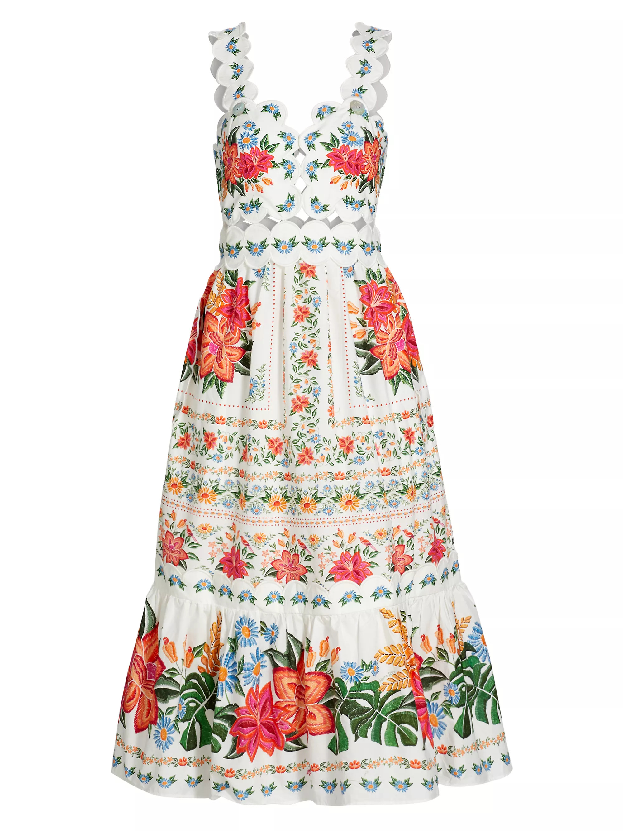 Bloom Garden Flounce Midi-Dress | Saks Fifth Avenue