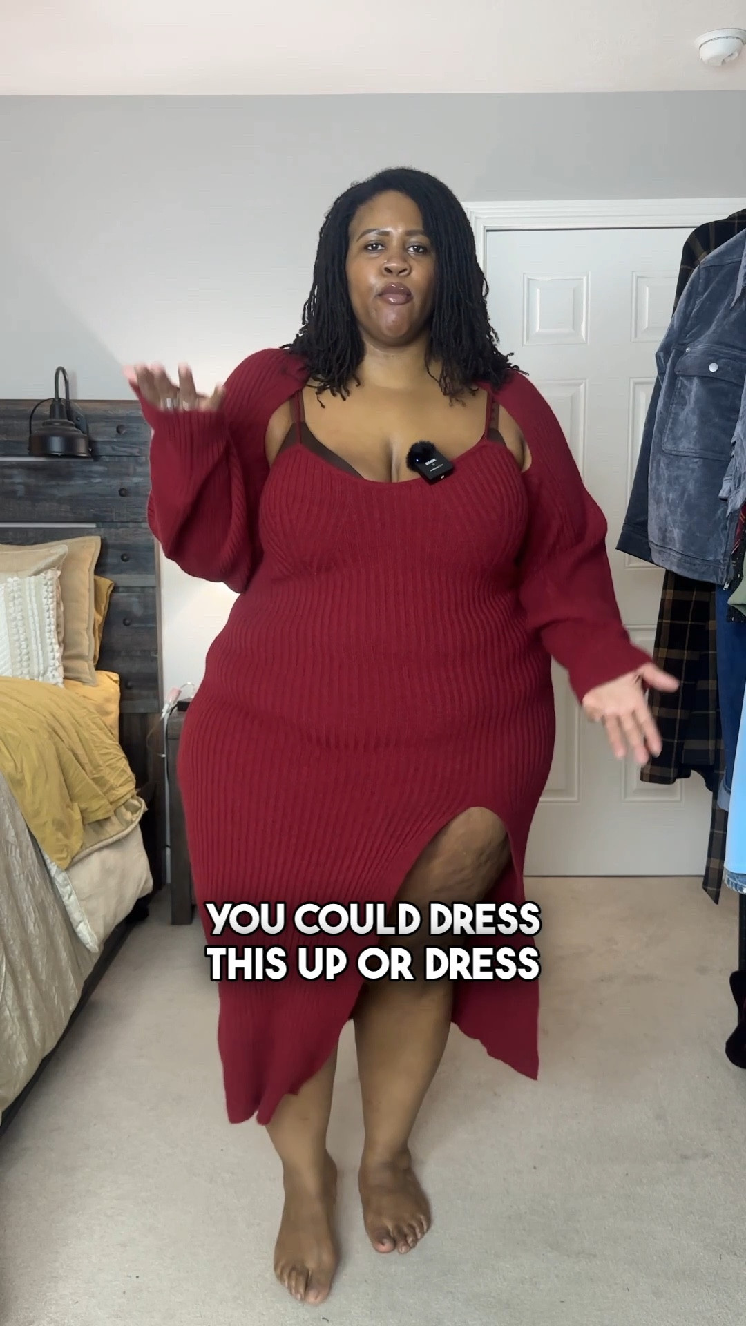 A sweater dress with a slit??? 👀 I’ll take one in every color! 😂 and it comes with the shrug too! Cider is always coming through with the cutest sets. I’m wearing this in a size 26. 

#LTKPlusSize #LTKMostLoved #LTKFindsUnder50