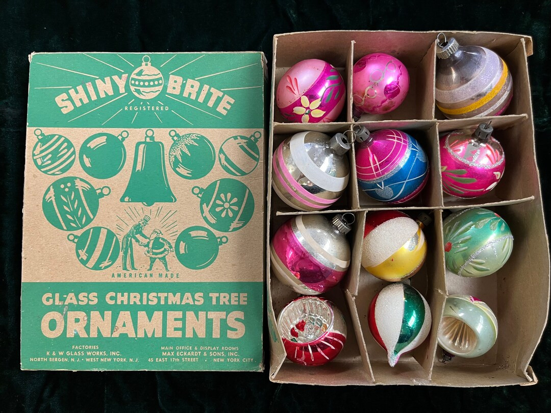 Shiny Brite Ornaments Vintage Mercury Glass Christmas Balls - Etsy | Etsy (US)