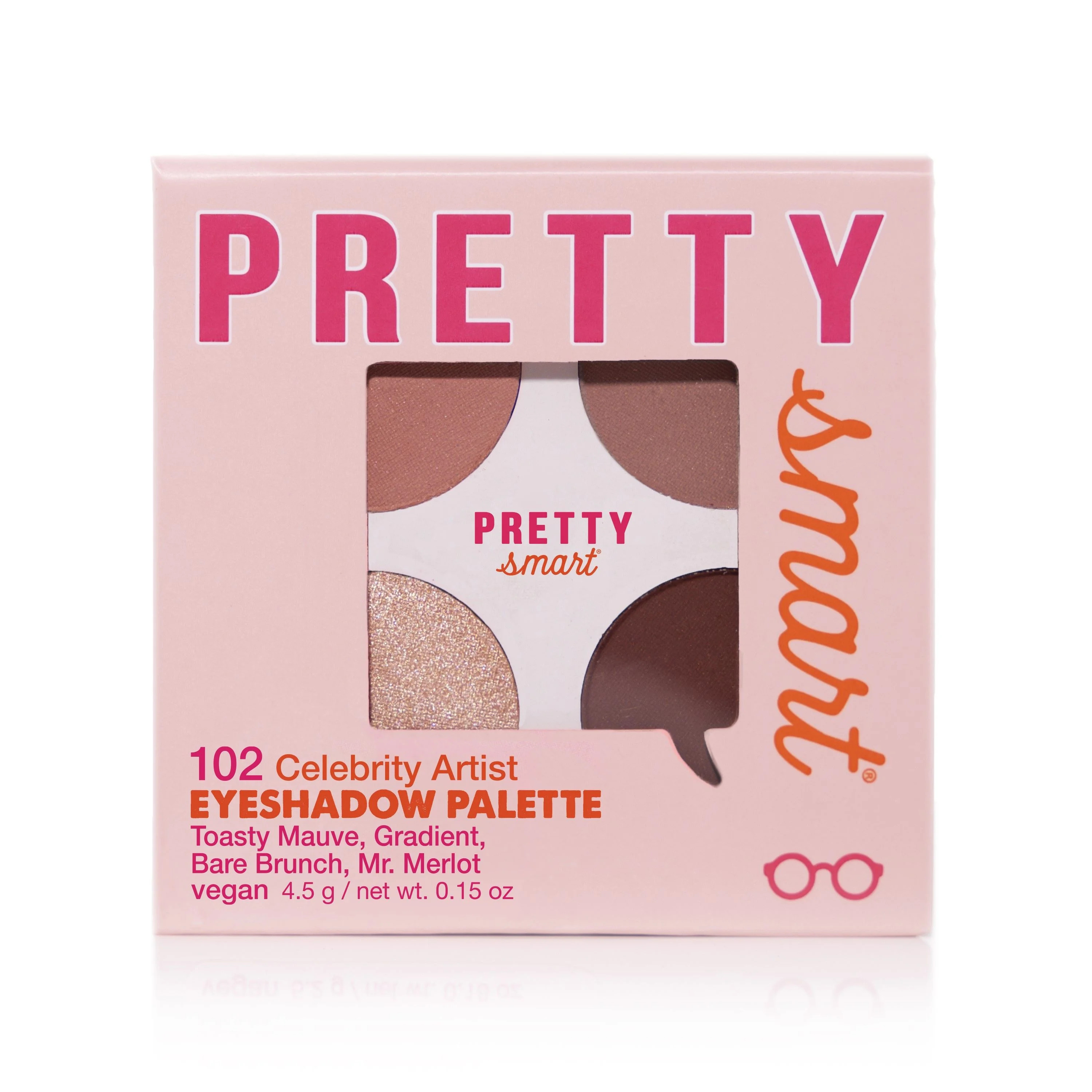 Pretty Smart Celebrity Artist Eyeshadow Palette 102, Toasty Mauve, Gradient, Bare Brunch, Mr. Mer... | Walmart (US)