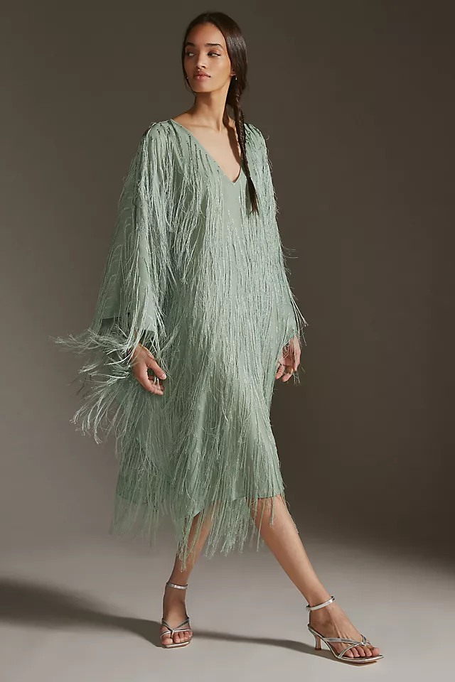 Fringed Shine Kaftan | Anthropologie (US)