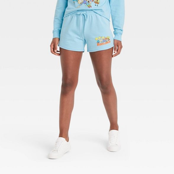 Women's Nickelodeon Friends Graphic Jogger Shorts - Blue | Target