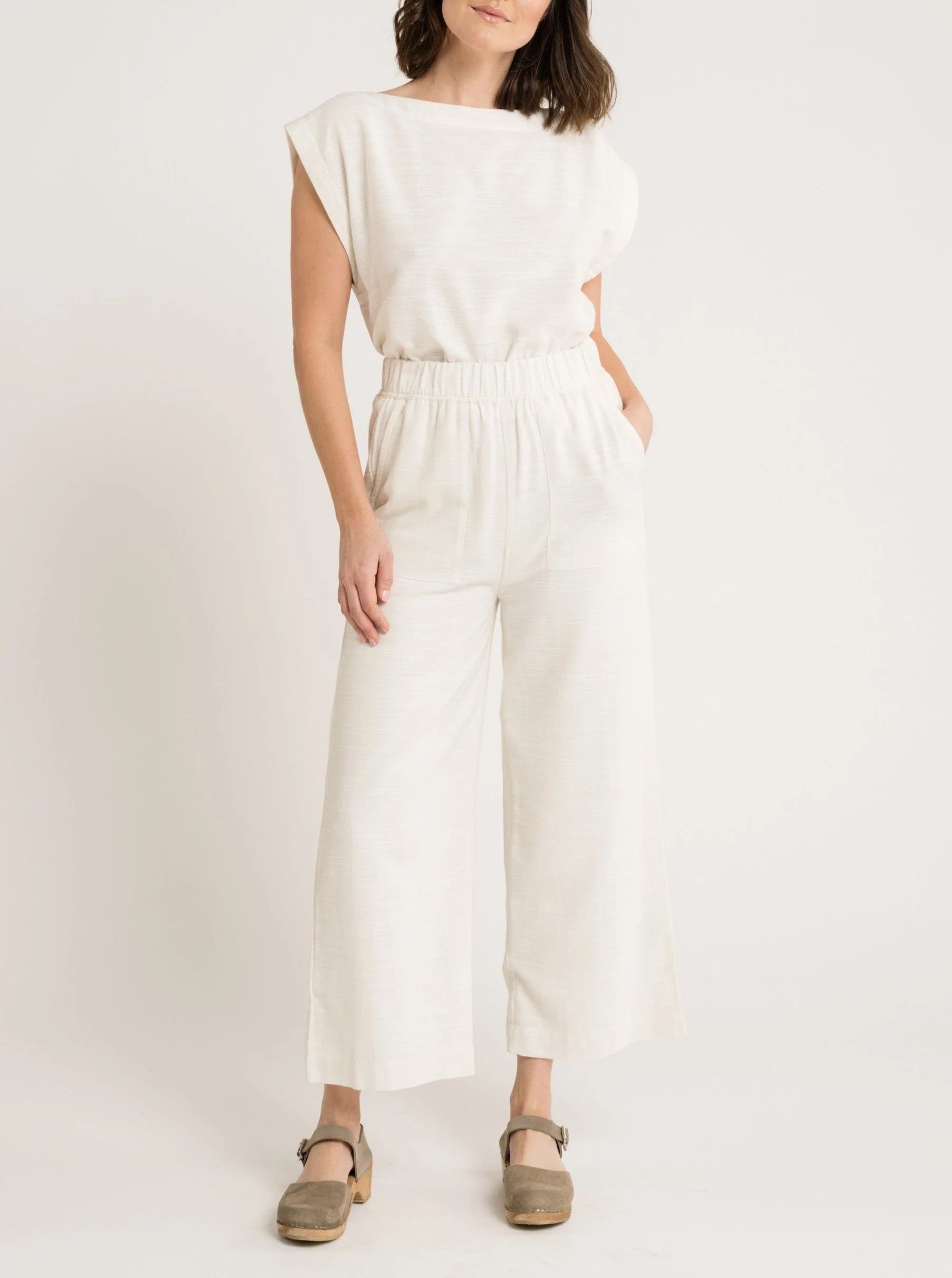 Everyday Crop Pant - Ivory by LAUDE The Label | Support HerStory