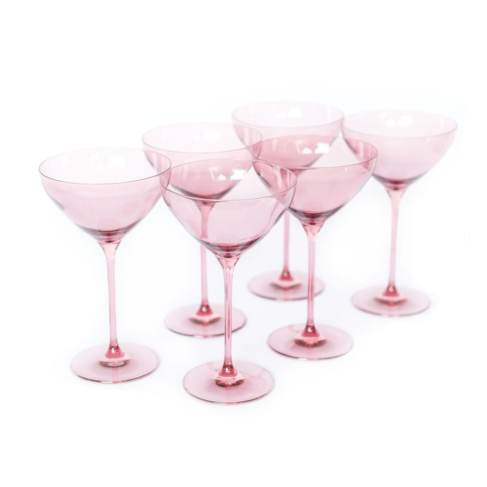Estelle Colored Glass Martini Glass (Set of 6) | West Elm (US)