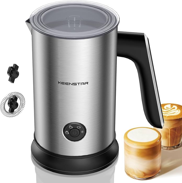 Electric Milk Frother, Automatic Milk Steamer Warm or Cold Foam Maker for Coffee, Cappuccino, Lat... | Amazon (US)