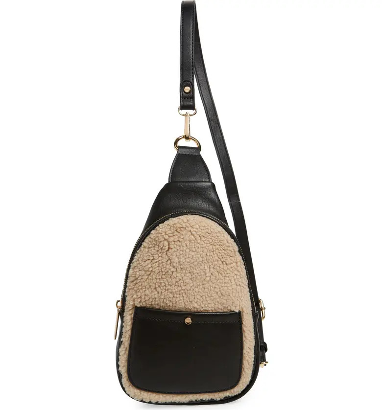 Mali + Lili Gwen Mixed Media Water Resistant Sling Bag | Nordstrom | Nordstrom