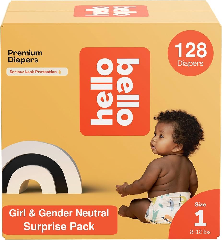 Hello Bello Diapers, Size 1 (8-12 lbs) Surprise Pack for Girls - 128 Count of Premium Disposable ... | Amazon (US)