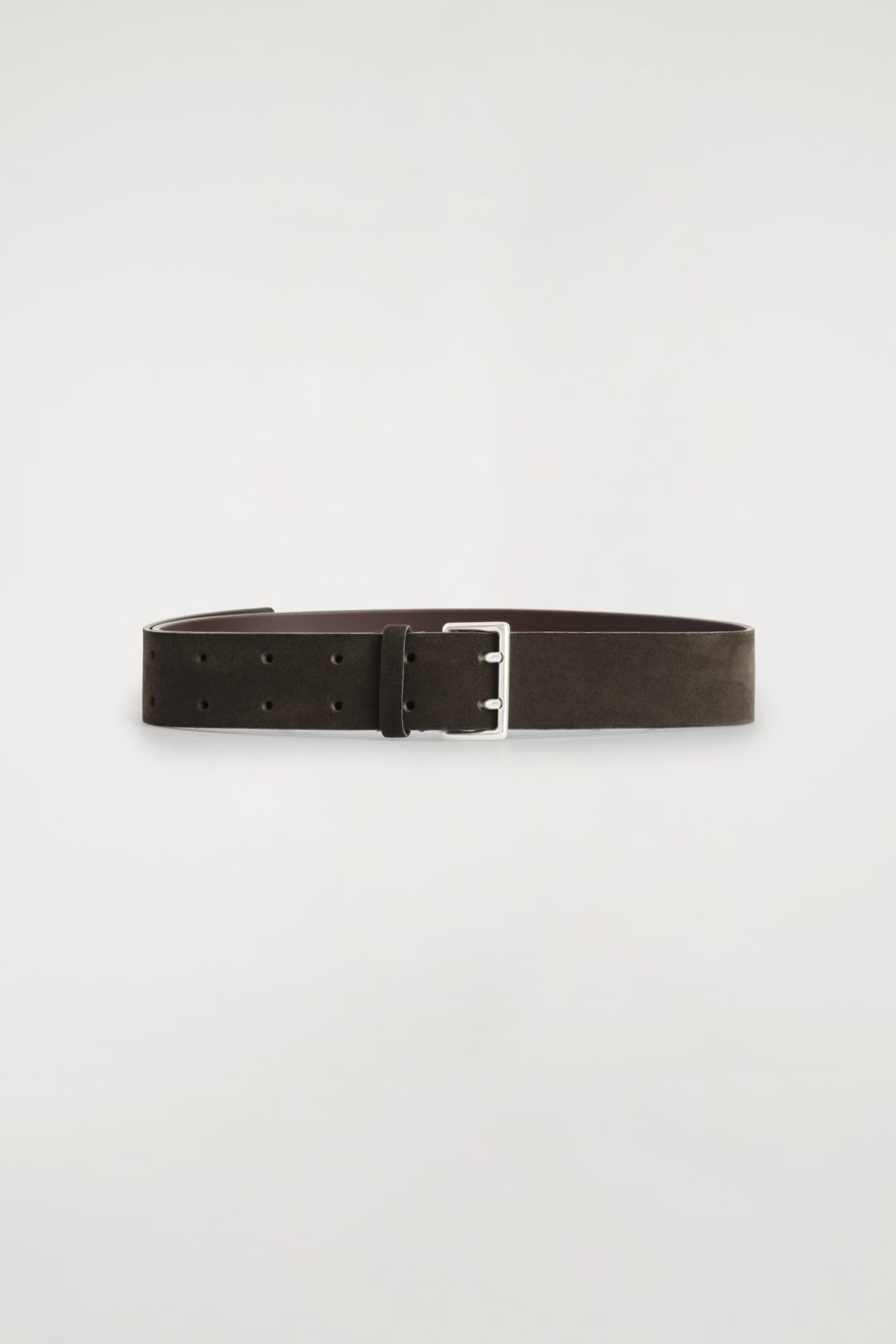 DOUBLE-PRONG SUEDE BELT - BROWN | COS GB | COS UK