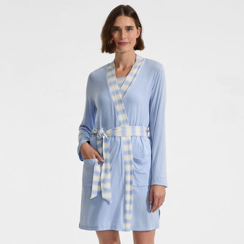 Women's Cooling 3 Piece Pajama Set - Robe Tank and Shorts | Lands' End (US)