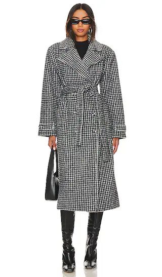 Sabrina Coat in Black White Check | Revolve Clothing (Global)