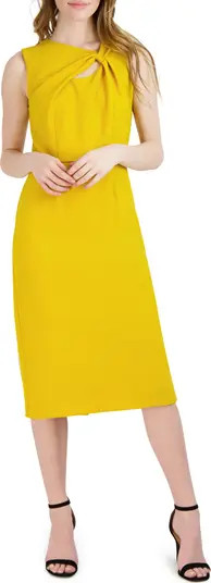 Knotted Midi Sheath Dress | Nordstrom